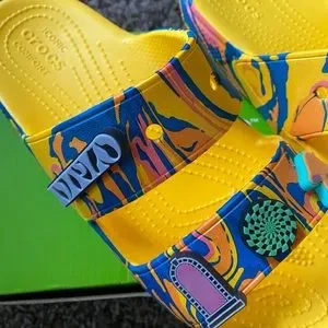 Crocs X Diplo Trippy Two Strap Sandals Diplo and Crocs Team Up for a Trippy Collab - PAPER Magazine main image 4